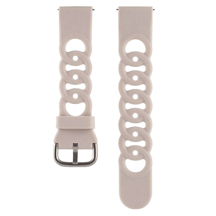 20mm Donut Hollow Silicone Watch Band(Starlight)