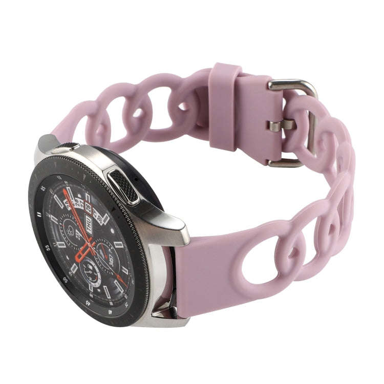 22mm Donut Hollow Silicone Watch Band(Lavender Purple)