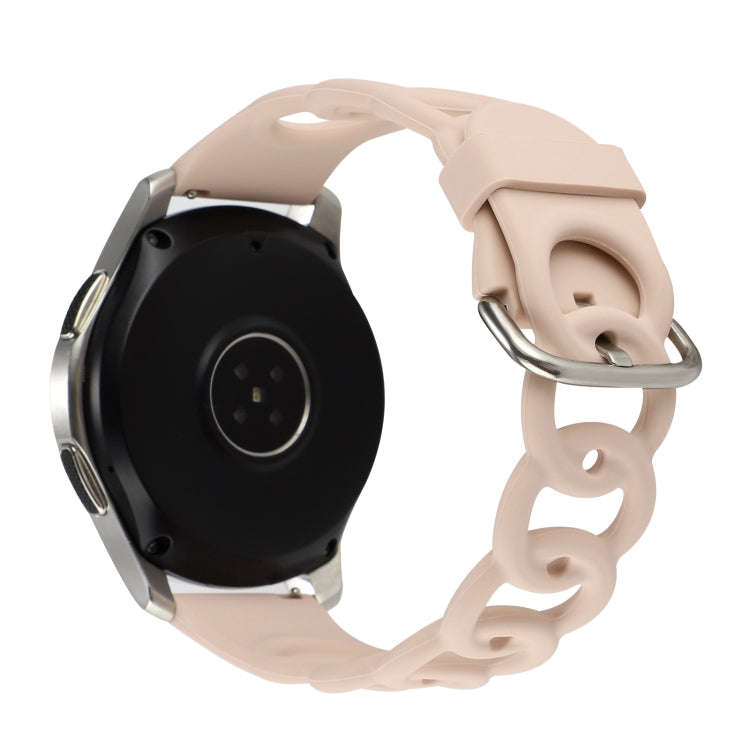 22mm Donut Hollow Silicone Watch Band(Sand Pink)