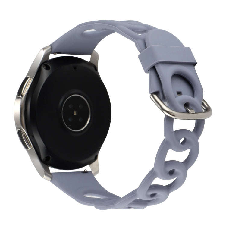 22mm Donut Hollow Silicone Watch Band(Lavender Grey)