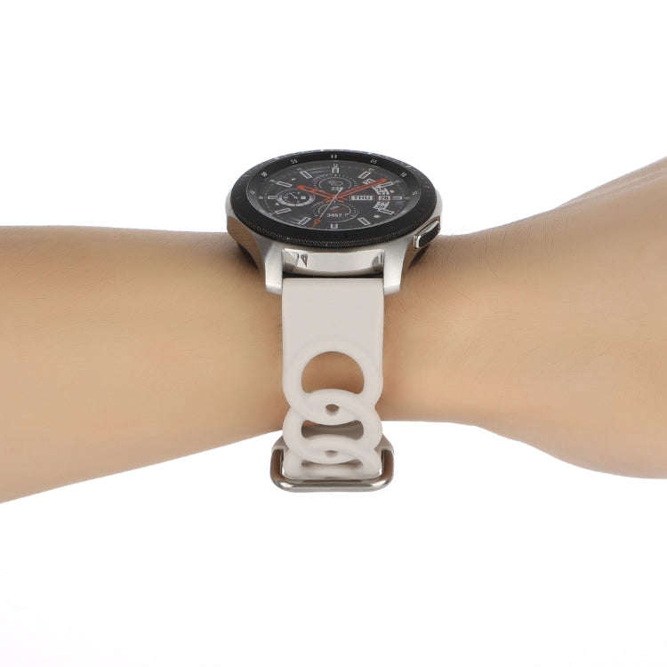 22mm Donut Hollow Silicone Watch Band(Starlight)