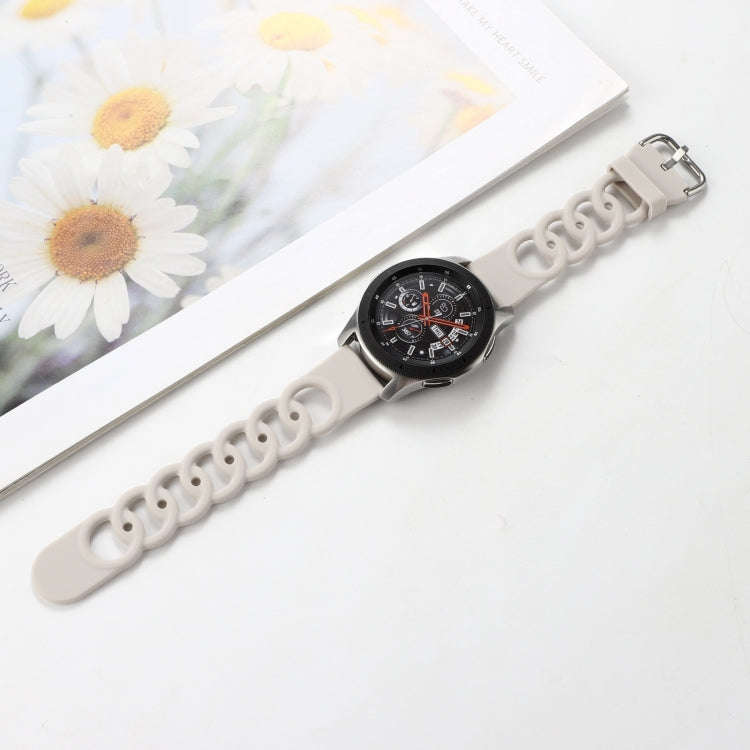 22mm Donut Hollow Silicone Watch Band(Starlight)