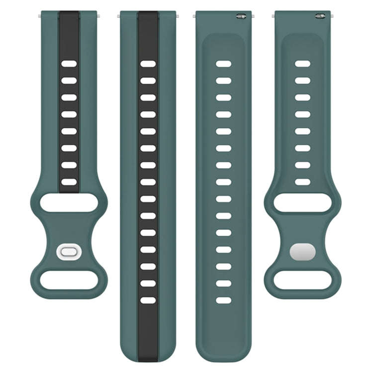 For Coros Apex 46mm/Apex Pro / Ticwatch Pro 3 22mm Butterfly Buckle Two-Color Silicone Watch Band...