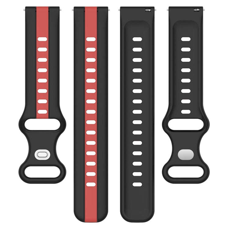 For Coros Apex 46mm/Apex Pro / Ticwatch Pro 3 22mm Butterfly Buckle Two-Color Silicone Watch Band...