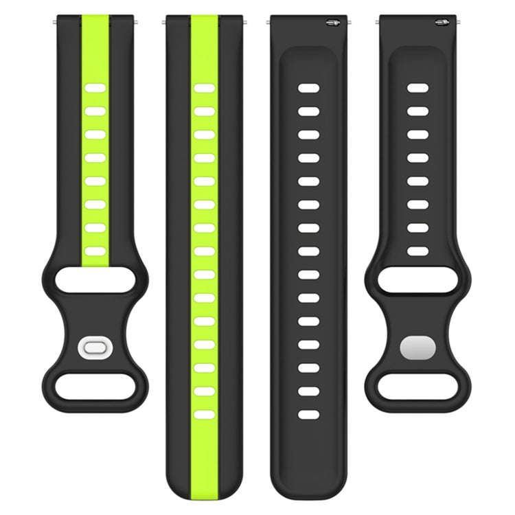 For Coros Apex 46mm/Apex Pro / Ticwatch Pro 3 22mm Butterfly Buckle Two-Color Silicone Watch Band...