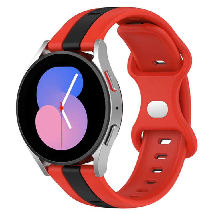 For Coros Apex 46mm/Apex Pro / Ticwatch Pro 3 22mm Butterfly Buckle Two-Color Silicone Watch Band...
