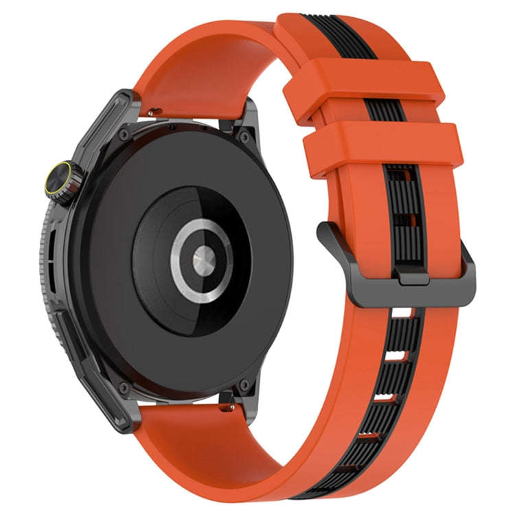 For Coros Apex 46mm/Apex Pro / Ticwatch Pro 3 22mm Vertical Two-Color Silicone Watch Band(Orange+...