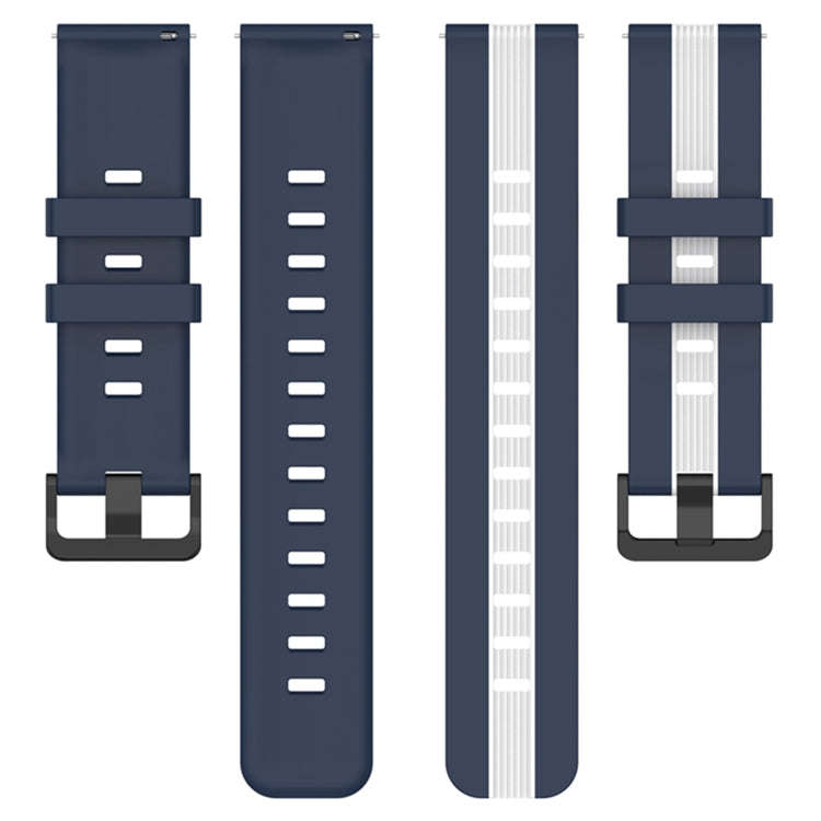 For Coros Apex 46mm/Apex Pro / Ticwatch Pro 3 22mm Vertical Two-Color Silicone Watch Band(White+B...