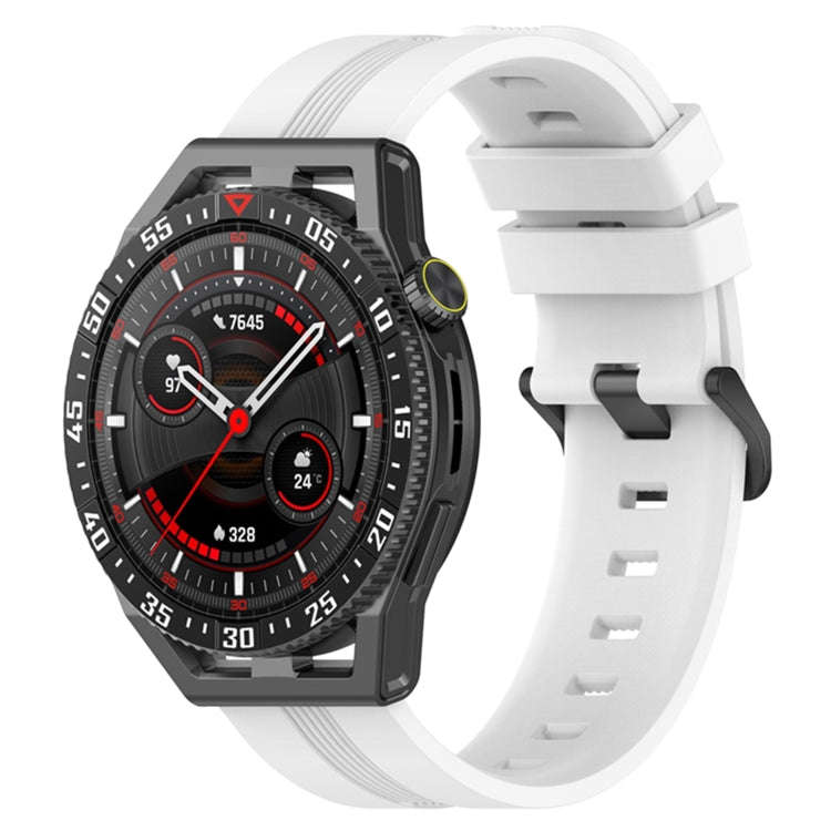 For Coros Apex 46mm/Apex Pro / Ticwatch Pro 3 22mm Vertical Solid Color Silicone Watch Band(White)