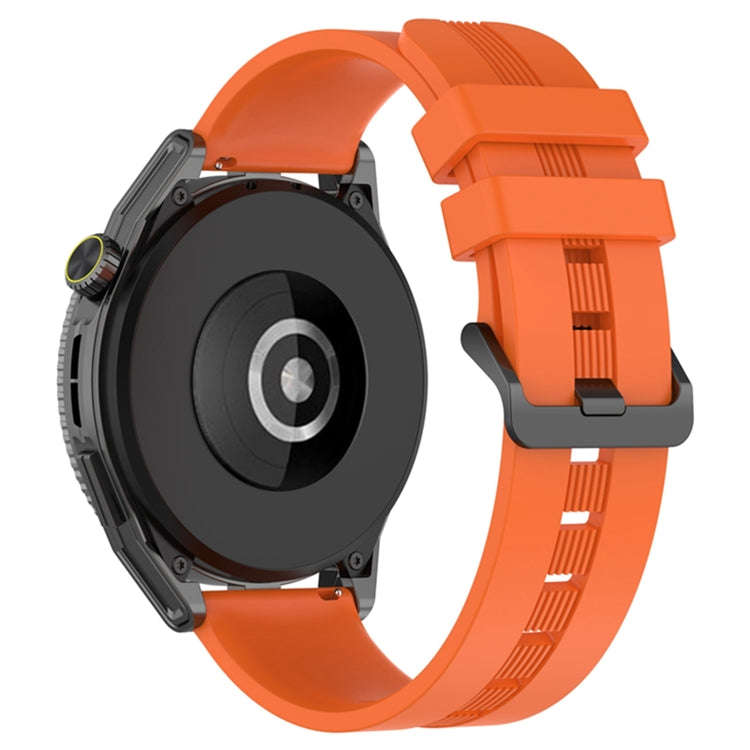 For Coros Apex 46mm/Apex Pro / Ticwatch Pro 3 22mm Vertical Solid Color Silicone Watch Band(Orange)