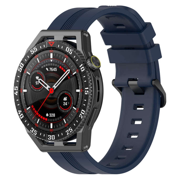 For Coros Apex 46mm/Apex Pro / Ticwatch Pro 3 22mm Vertical Solid Color Silicone Watch Band(Dark ...