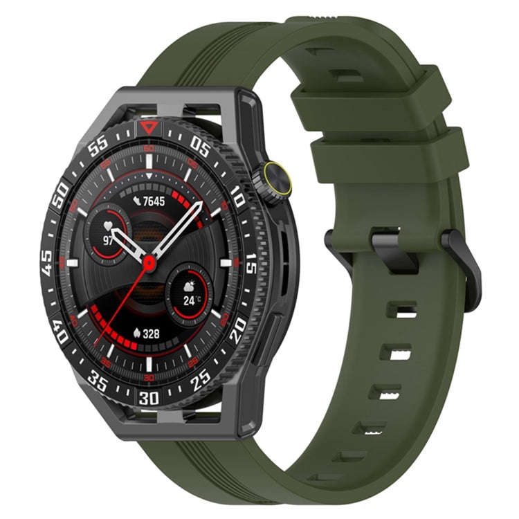 For Coros Apex 46mm/Apex Pro / Ticwatch Pro 3 22mm Vertical Solid Color Silicone Watch Band(Army ...