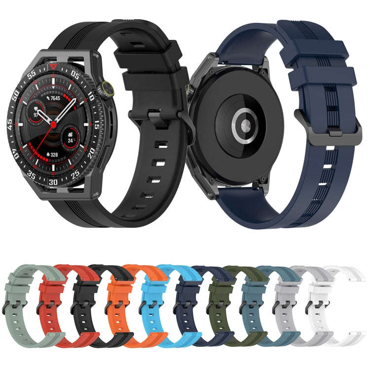 For Coros Apex 46mm/Apex Pro / Ticwatch Pro 3 22mm Vertical Solid Color Silicone Watch Band(Sky B...