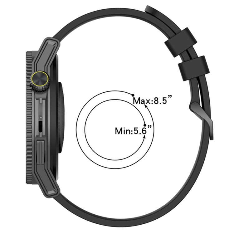 For Coros Apex 46mm/Apex Pro / Ticwatch Pro 3 22mm Vertical Solid Color Silicone Watch Band(Gray ...
