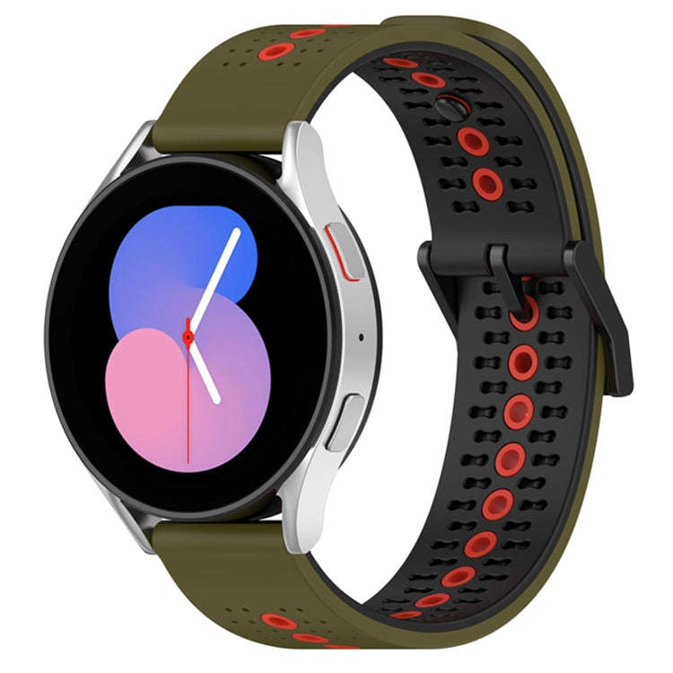 For Coros Apex 46mm/Apex Pro / Ticwatch Pro 3 22mm Tricolor Breathable Silicone Watch Band(Army G...