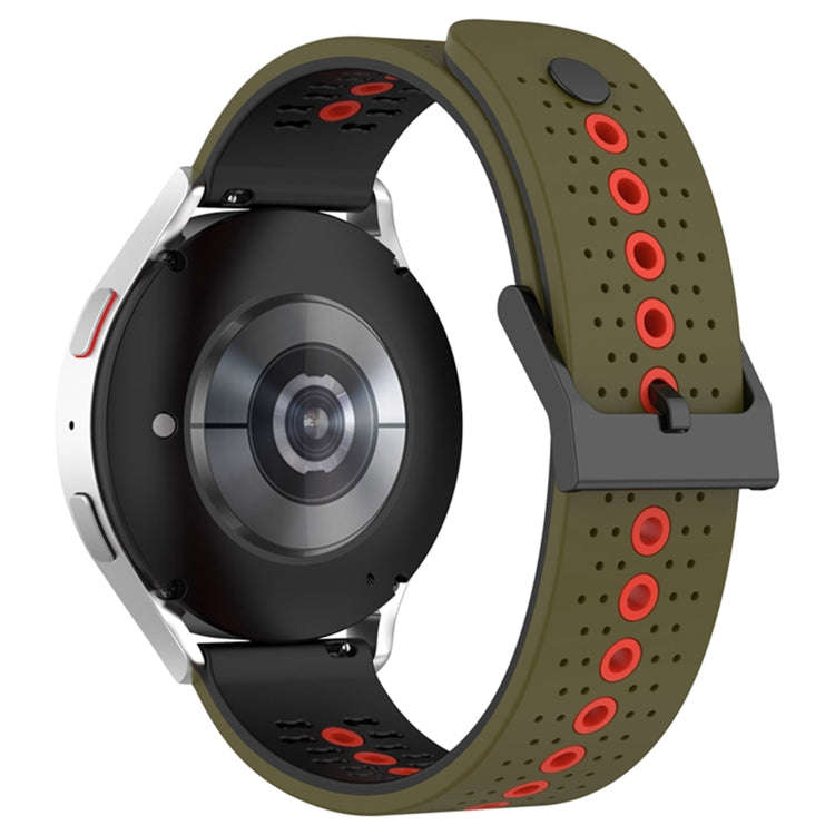 For Coros Apex 46mm/Apex Pro / Ticwatch Pro 3 22mm Tricolor Breathable Silicone Watch Band(Army G...