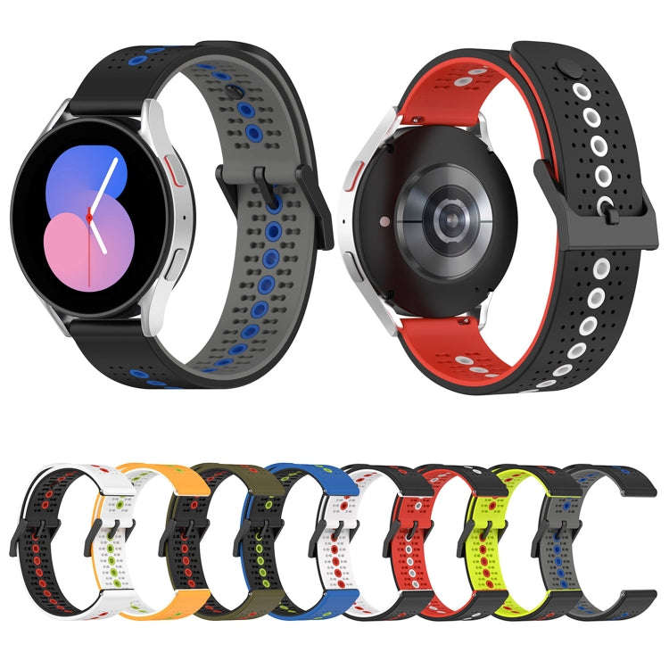 For Coros Apex 46mm/Apex Pro / Ticwatch Pro 3 22mm Tricolor Breathable Silicone Watch Band(Black+...