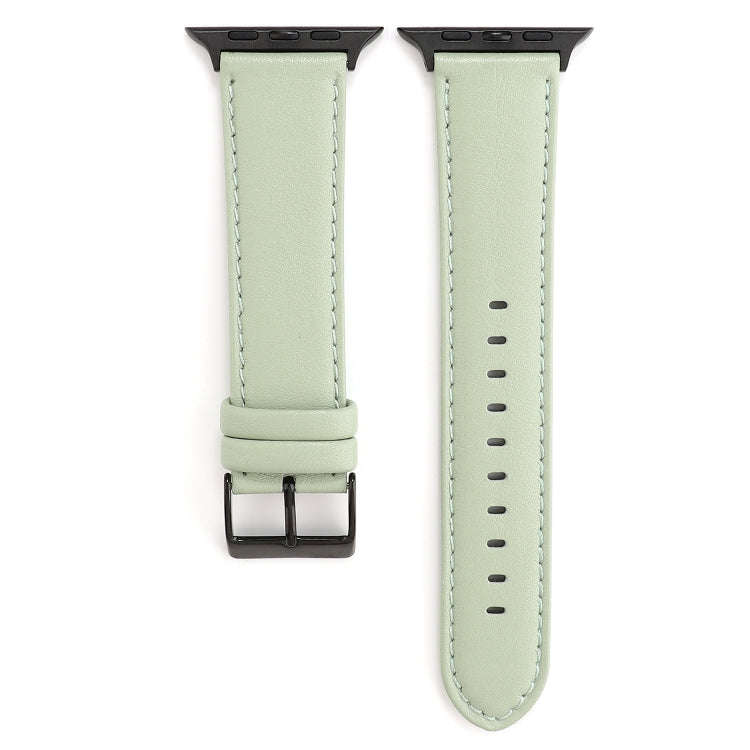 For Apple Watch Series 9&8&7 41mm / SE 3&SE 2&6&SE&5&4 40mm / 3&2&1 38mm Cowhide Texture Leather ...