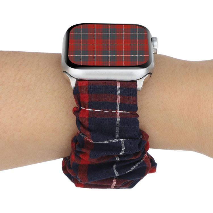 For Apple Watch Series 9&8&7 41mm / SE 3&SE 2&6&SE&5&4 40mm / 3&2&1 38mm Cloth + Stainless Steel ...