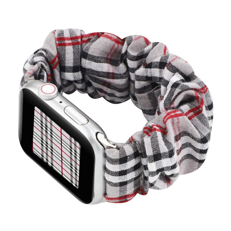 For Apple Watch Series 9&8&7 41mm / SE 3&SE 2&6&SE&5&4 40mm / 3&2&1 38mm Cloth + Stainless Steel ...