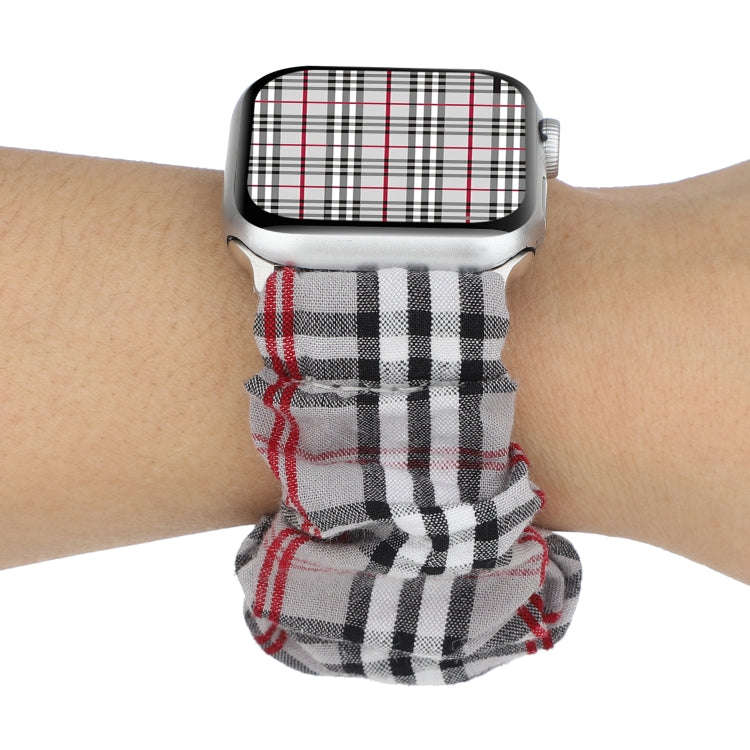 For Apple Watch Series 9&8&7 41mm / SE 3&SE 2&6&SE&5&4 40mm / 3&2&1 38mm Cloth + Stainless Steel ...