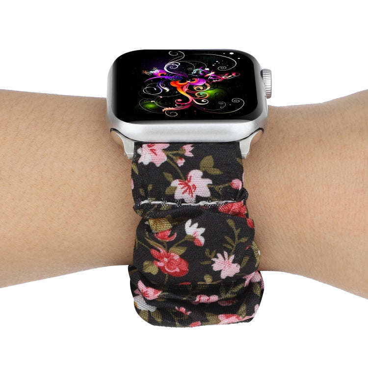 For Apple Watch Series 9&8&7 41mm / SE 3&SE 2&6&SE&5&4 40mm / 3&2&1 38mm Cloth + Stainless Steel ...