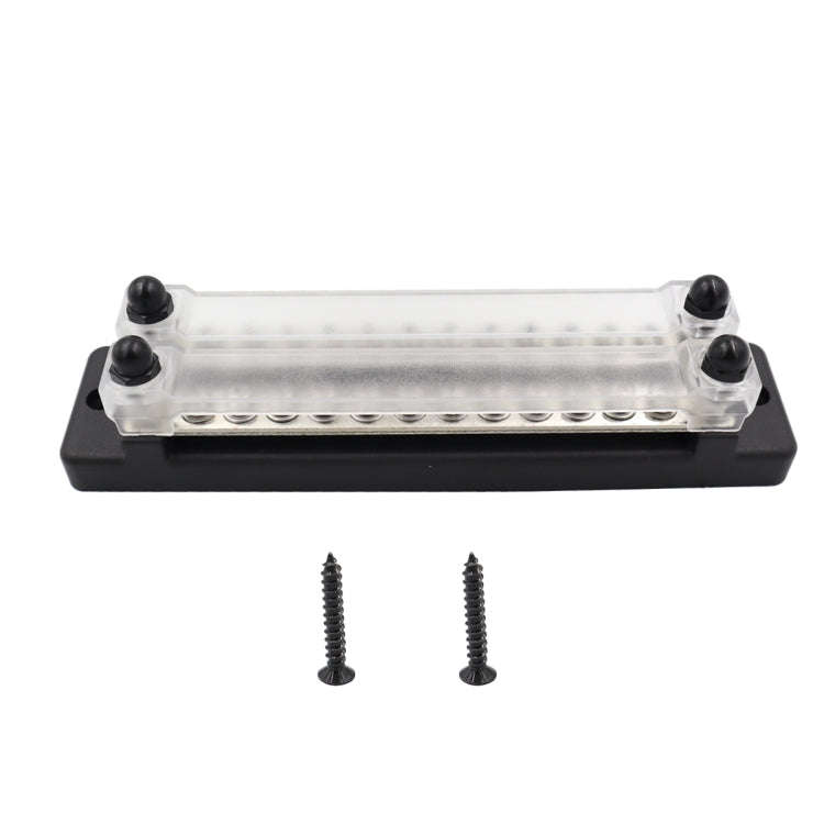CP-3023-02 150A 12-48V RV Yacht Double-row 12-way Busbar(Black)