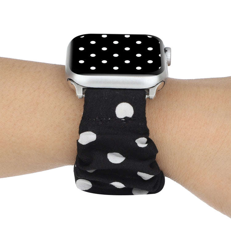 For Apple Watch Series 9&8&7 41mm / SE 3&SE 2&6&SE&5&4 40mm / 3&2&1 38mm Cloth + Stainless Steel ...