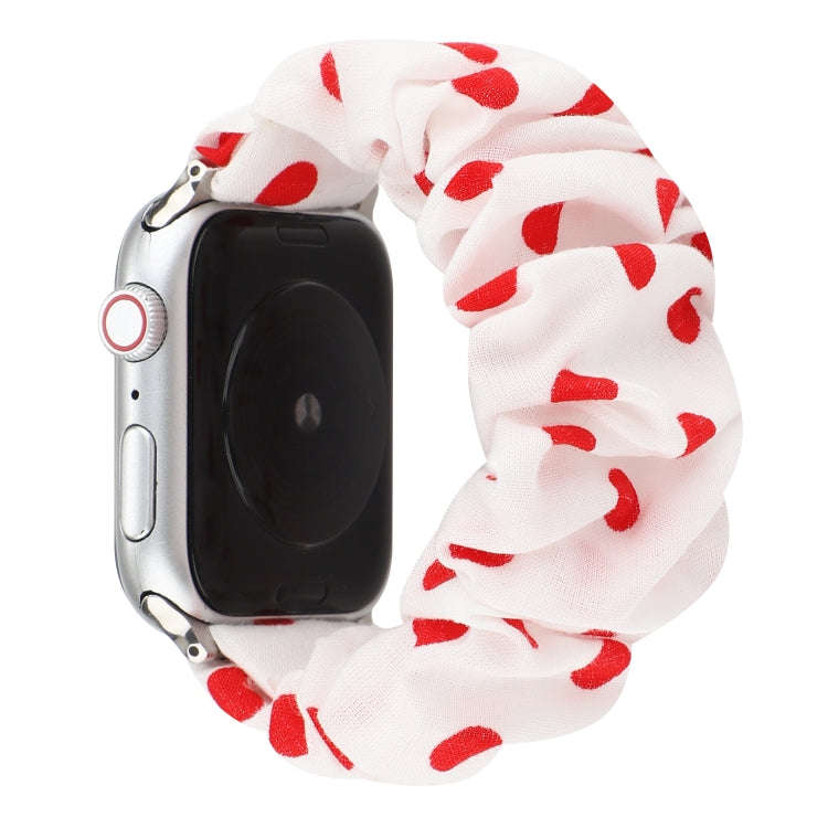 For Apple Watch Series 7 45mm / 6 & SE & 5 & 4 44mm / 3 & 2 & 1 42mm Cloth + Stainless Steel Hair...