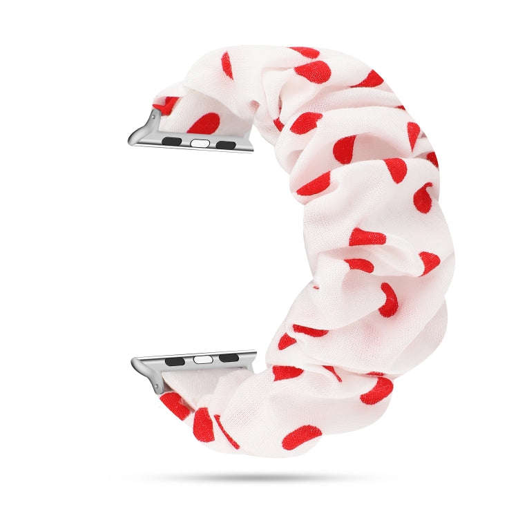 For Apple Watch Series 7 45mm / 6 & SE & 5 & 4 44mm / 3 & 2 & 1 42mm Cloth + Stainless Steel Hair...