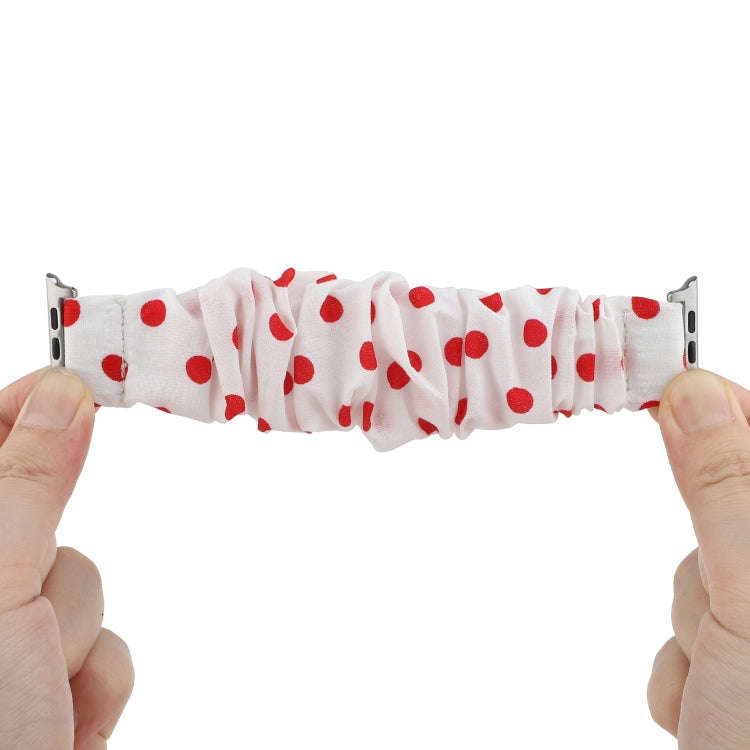 For Apple Watch Series 7 45mm / 6 & SE & 5 & 4 44mm / 3 & 2 & 1 42mm Cloth + Stainless Steel Hair...