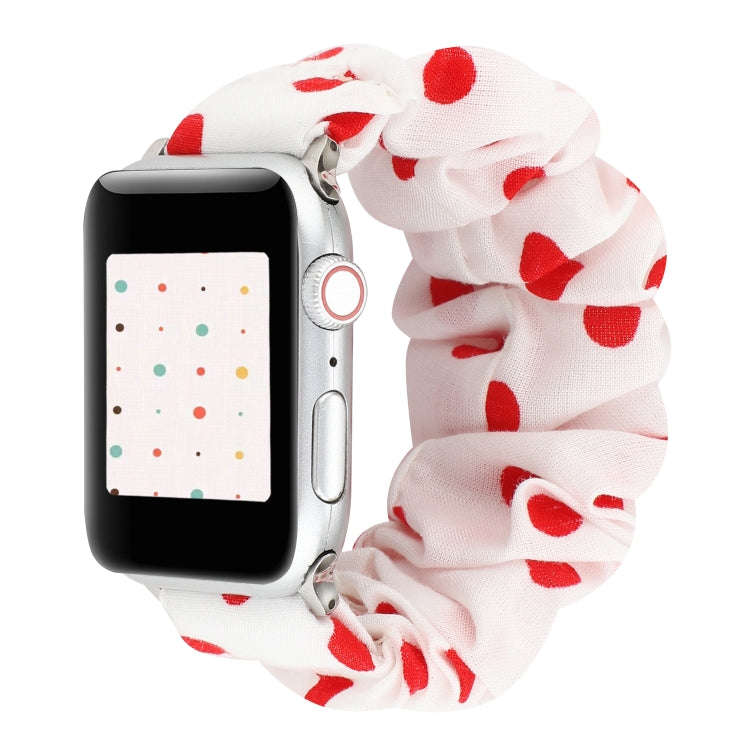 For Apple Watch Series 7 45mm / 6 & SE & 5 & 4 44mm / 3 & 2 & 1 42mm Cloth + Stainless Steel Hair...