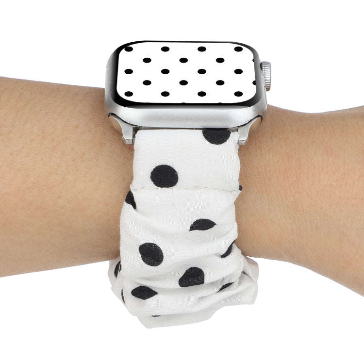 For Apple Watch Series 7 45mm / 6 & SE & 5 & 4 44mm / 3 & 2 & 1 42mm Cloth + Stainless Steel Hair...