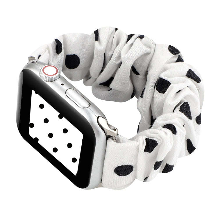 For Apple Watch Series 7 45mm / 6 & SE & 5 & 4 44mm / 3 & 2 & 1 42mm Cloth + Stainless Steel Hair...