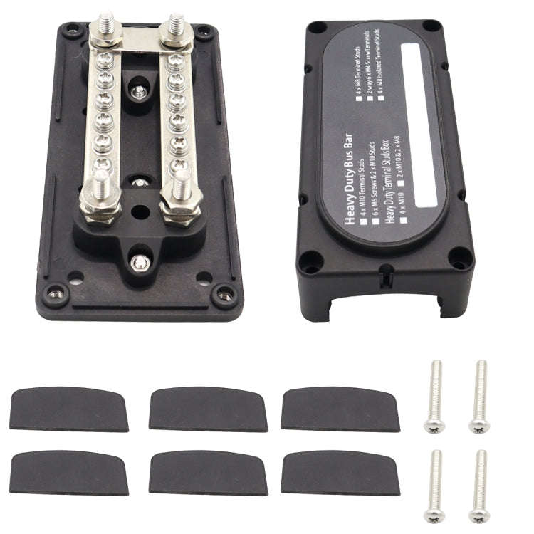 CP-3087-01 100A 48V 12-way M6 Terminal Busbar(Black)