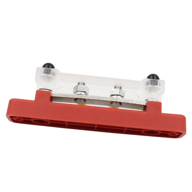 CP-3118 150A 12-48V RV Yacht Single-row 2-way Busbar with 4pcs Terminals(Red)