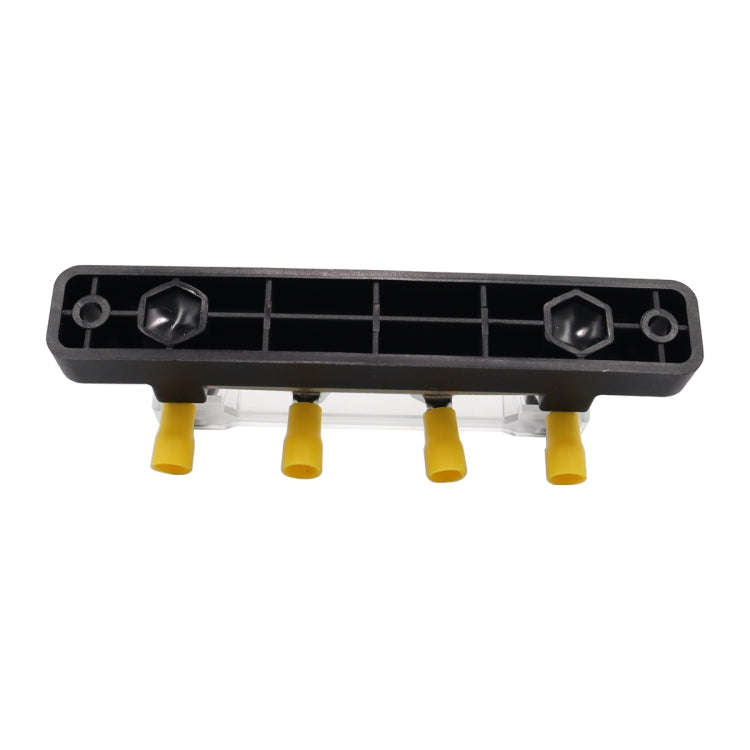 CP-3119 150A 12-48V RV Yacht Single-row 2-way Busbar with 4pcs Terminals(Black)
