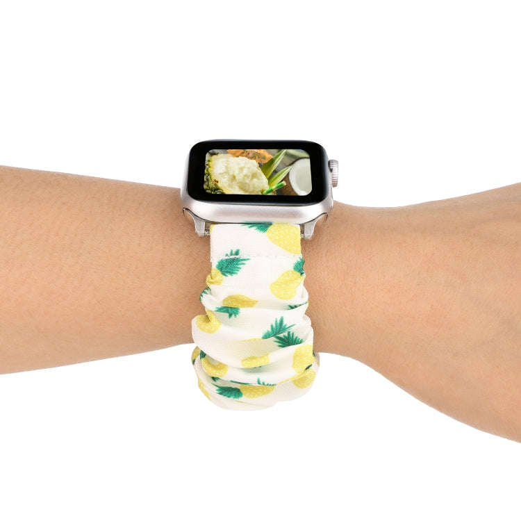 For Apple Watch Series 7 41mm / 6 & SE & 5 & 4 40mm / 3 & 2 & 1 38mm Cloth + Stainless Steel Hair...