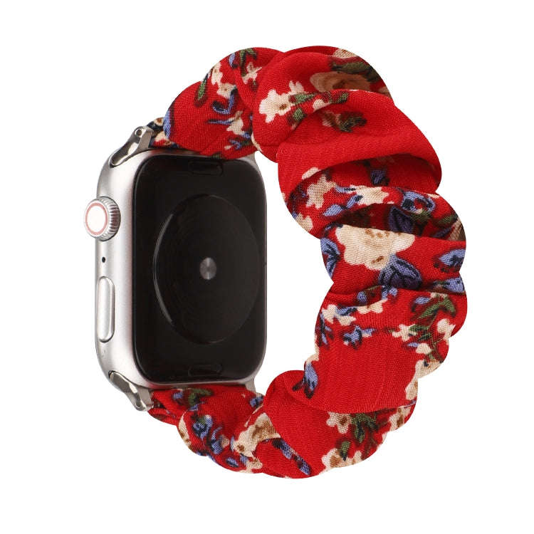 For Apple Watch Series 9&8&7 41mm / SE 3&SE 2&6&SE&5&4 40mm / 3&2&1 38mm Cloth + Stainless Steel ...