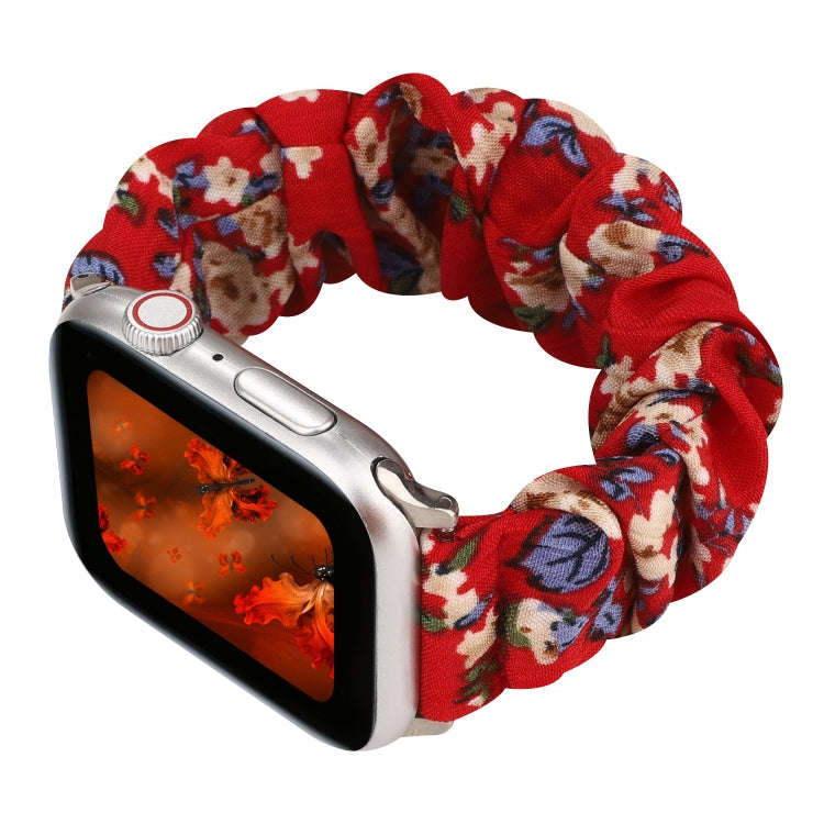 For Apple Watch Series 9&8&7 41mm / SE 3&SE 2&6&SE&5&4 40mm / 3&2&1 38mm Cloth + Stainless Steel ...