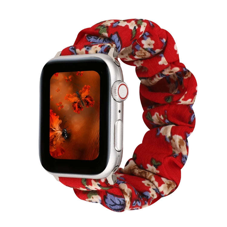 For Apple Watch Series 9&8&7 41mm / SE 3&SE 2&6&SE&5&4 40mm / 3&2&1 38mm Cloth + Stainless Steel ...