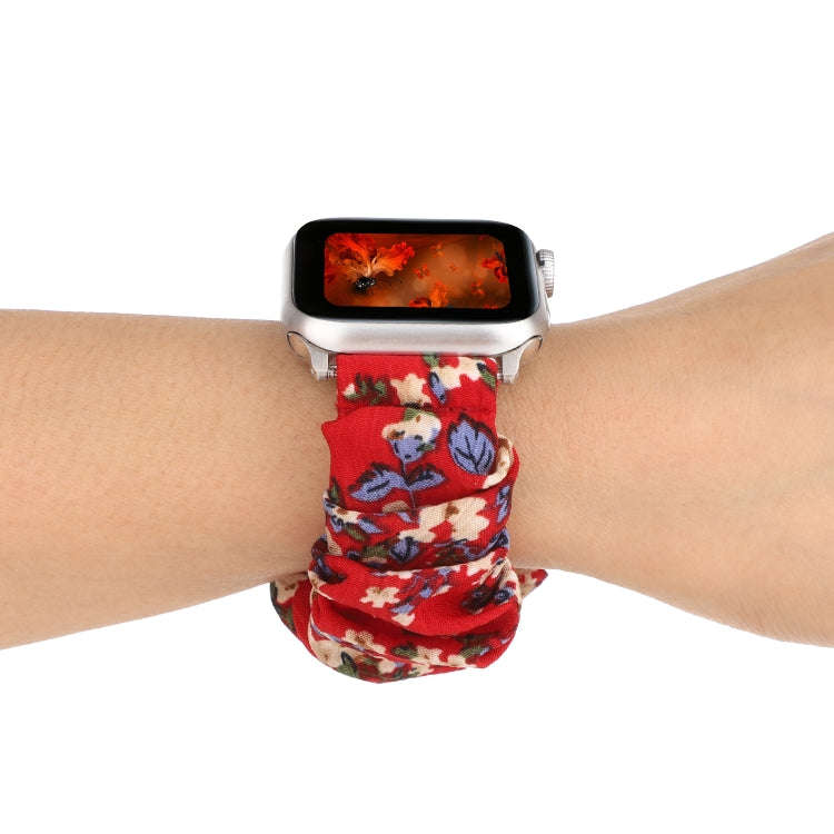 For Apple Watch Series 9&8&7 41mm / SE 3&SE 2&6&SE&5&4 40mm / 3&2&1 38mm Cloth + Stainless Steel ...