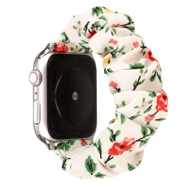For Apple Watch Series 7 41mm / 6 & SE & 5 & 4 40mm / 3 & 2 & 1 38mm Cloth + Stainless Steel Hair...