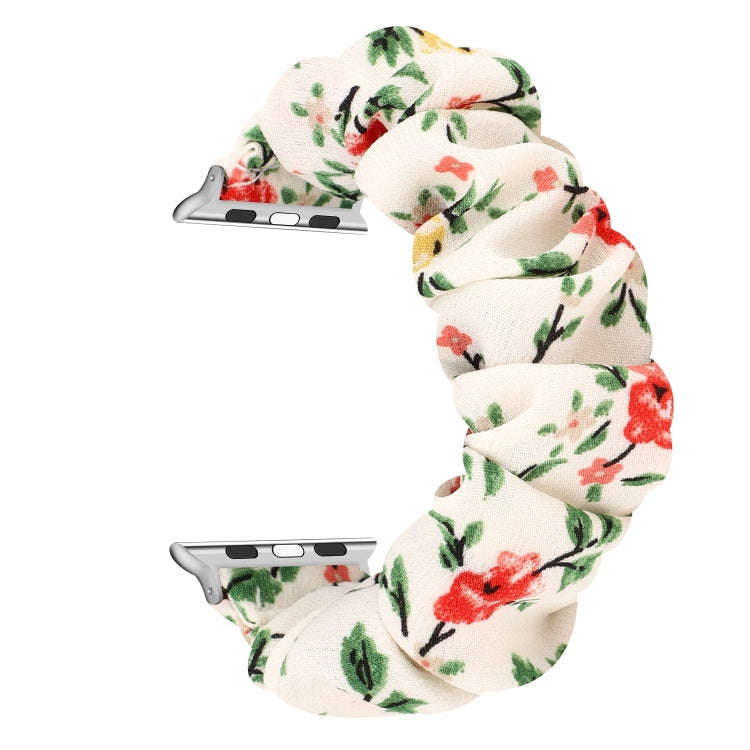 For Apple Watch Series 7 41mm / 6 & SE & 5 & 4 40mm / 3 & 2 & 1 38mm Cloth + Stainless Steel Hair...
