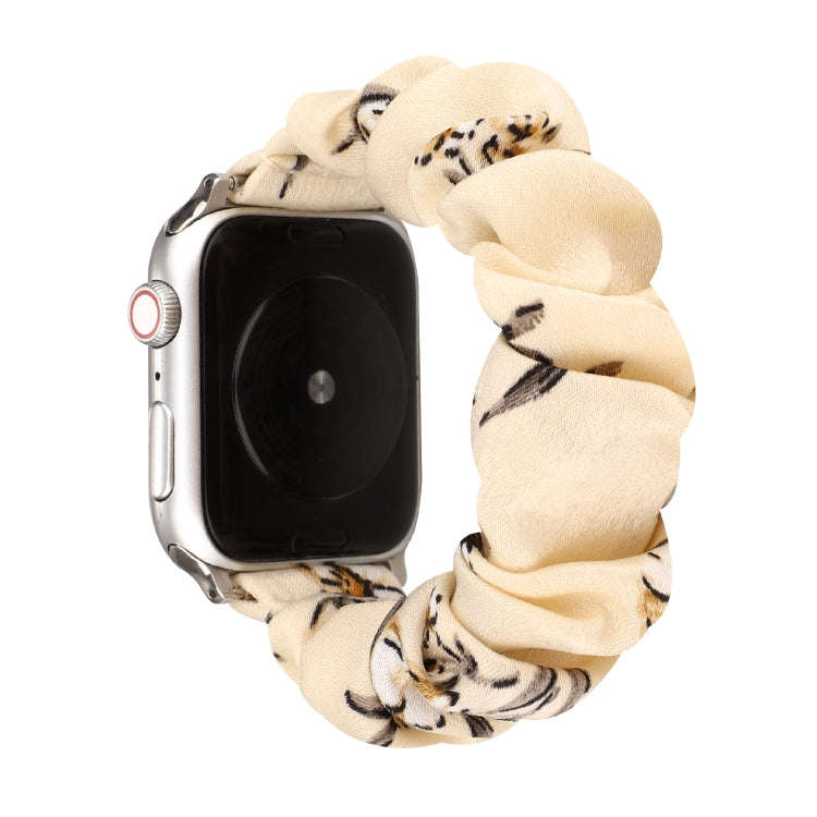 For Apple Watch Series 7 41mm / 6 & SE & 5 & 4 40mm / 3 & 2 & 1 38mm Cloth + Stainless Steel Hair...