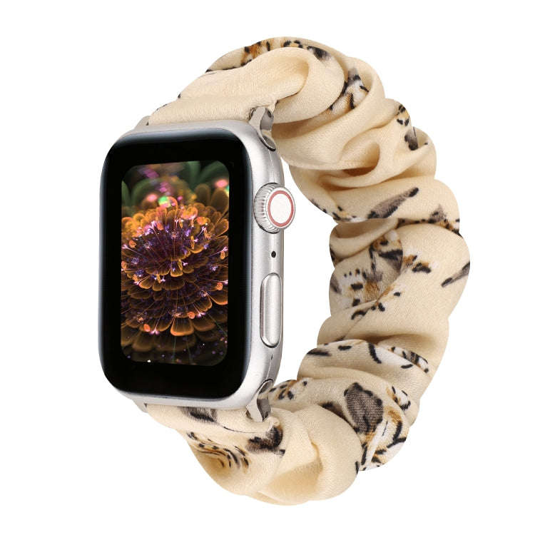 For Apple Watch Series 7 41mm / 6 & SE & 5 & 4 40mm / 3 & 2 & 1 38mm Cloth + Stainless Steel Hair...