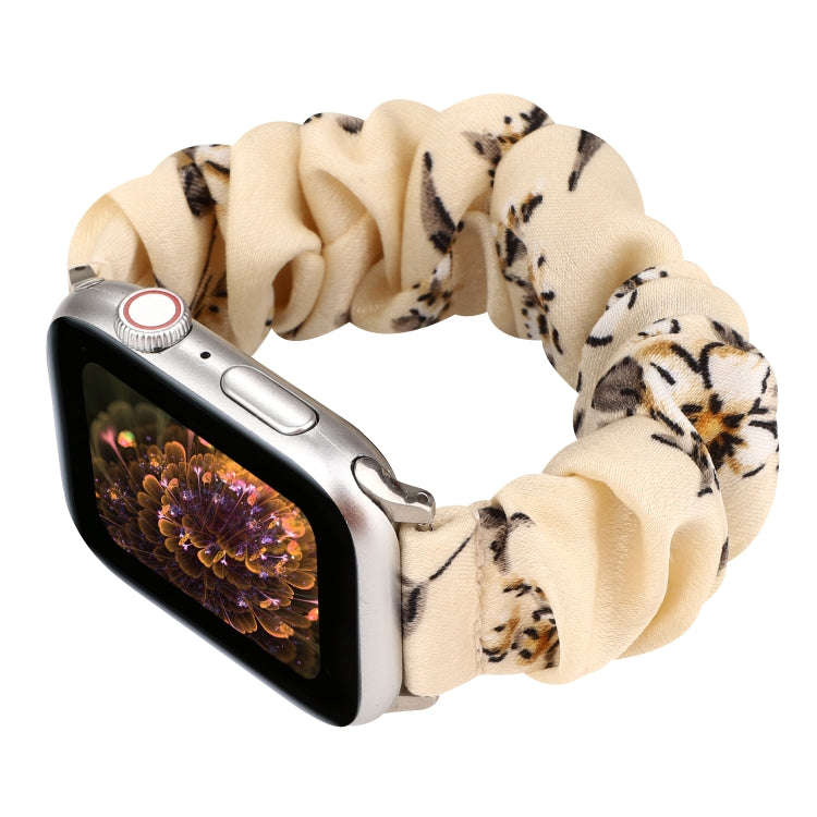 For Apple Watch Series 7 41mm / 6 & SE & 5 & 4 40mm / 3 & 2 & 1 38mm Cloth + Stainless Steel Hair...