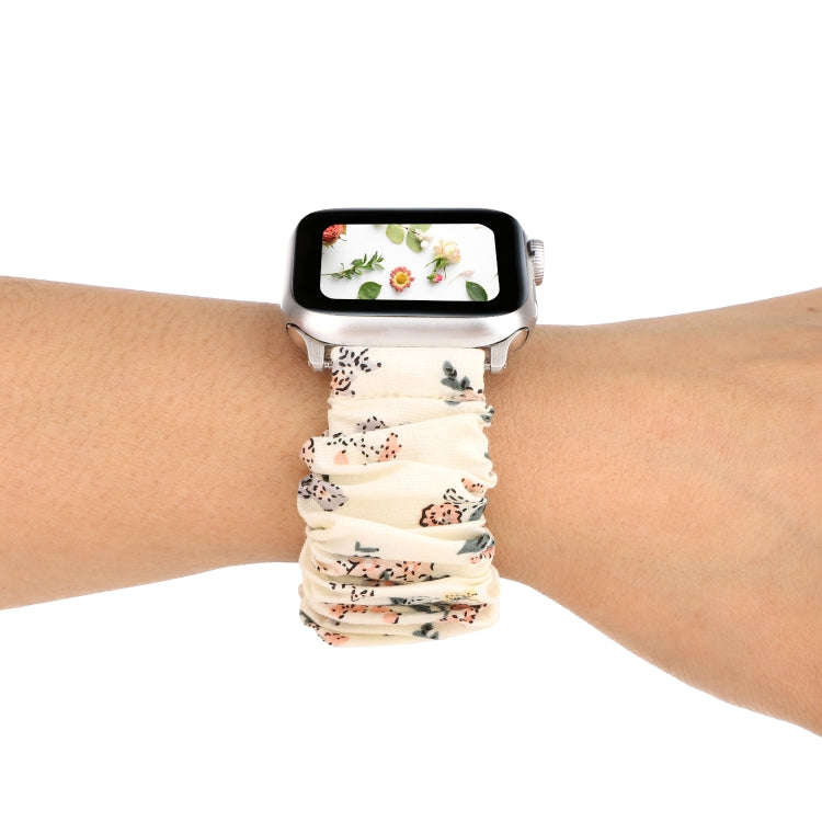 For Apple Watch Series 9&8&7 41mm / SE 3&SE 2&6&SE&5&4 40mm / 3&2&1 38mm Cloth + Stainless Steel ...