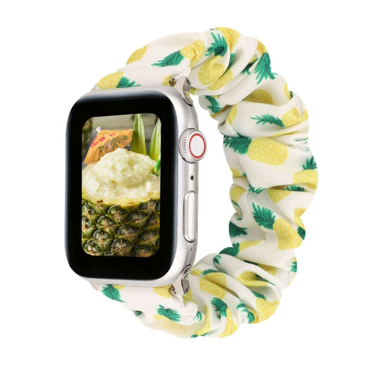 For Apple Watch Series 7 45mm / 6 & SE & 5 & 4 44mm / 3 & 2 & 1 42mm Cloth + Stainless Steel Hair...