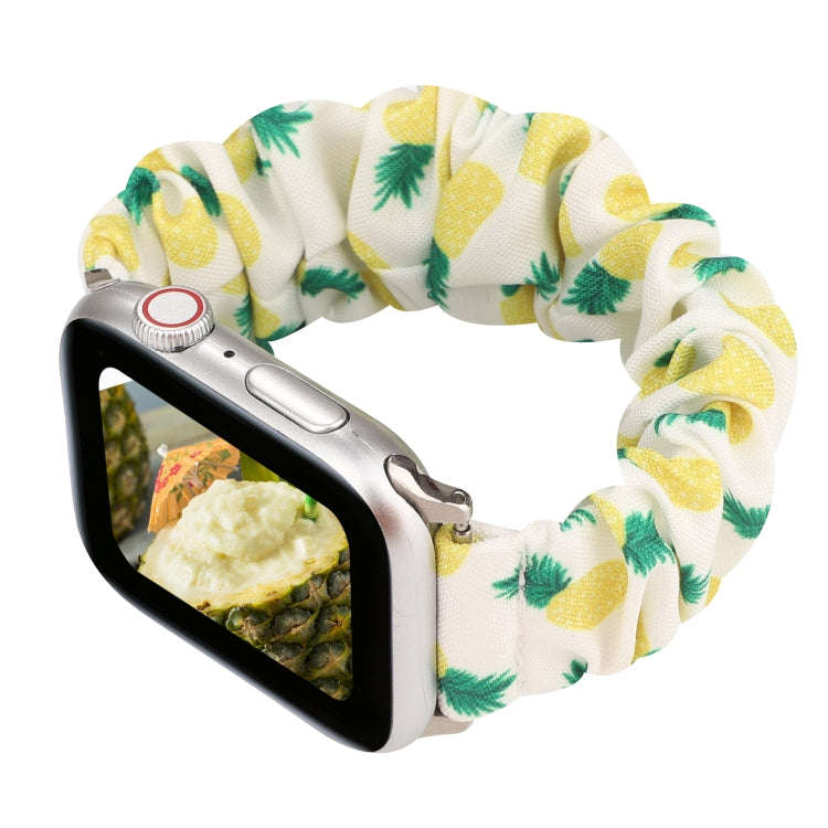 For Apple Watch Series 7 45mm / 6 & SE & 5 & 4 44mm / 3 & 2 & 1 42mm Cloth + Stainless Steel Hair...